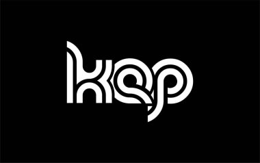 KEP Yaratıcı Eşsiz Modern Harf Logosu Tasarımı. Benzersiz bir harf dizaynına sahip stilize logo, soyut minimalist estetik ve modern cazibe sunar.