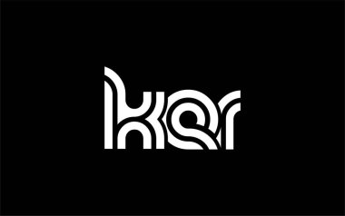 KER Yaratıcı Eşsiz Modern Harf Logosu Tasarımı. Benzersiz bir harf dizaynına sahip stilize logo, soyut minimalist estetik ve modern cazibe sunar.