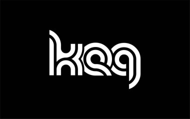 KEQ Yaratıcı Eşsiz Modern Harf Logosu Tasarımı. Benzersiz bir harf dizaynına sahip stilize logo, soyut minimalist estetik ve modern cazibe sunar.