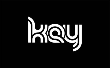 KEY Yaratıcı Eşsiz Modern Harf Logosu Tasarımı. Benzersiz bir harf dizaynına sahip stilize logo, soyut minimalist estetik ve modern cazibe sunar.
