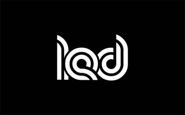 LED Yaratıcı Eşsiz Modern Harf Logosu Tasarımı. Benzersiz bir harf dizaynına sahip stilize logo, soyut minimalist estetik ve modern cazibe sunar.