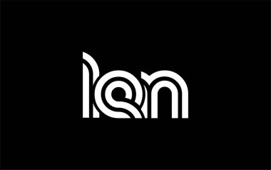 LEN Yaratıcı Eşsiz Modern Harf Logosu Tasarımı. Benzersiz bir harf dizaynına sahip stilize logo, soyut minimalist estetik ve modern cazibe sunar.
