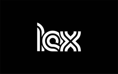 LEX Yaratıcı Eşsiz Modern Harf Logosu Tasarımı. Benzersiz bir harf dizaynına sahip stilize logo, soyut minimalist estetik ve modern cazibe sunar.