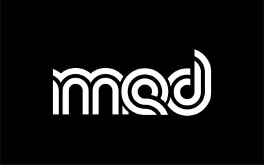 MED Yaratıcı Eşsiz Modern Harf Logosu Tasarımı. Benzersiz bir harf dizaynına sahip stilize logo, soyut minimalist estetik ve modern cazibe sunar.