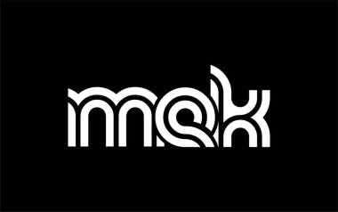 MEK Yaratıcı Eşsiz Modern Harf Logosu Tasarımı. Benzersiz bir harf dizaynına sahip stilize logo, soyut minimalist estetik ve modern cazibe sunar.