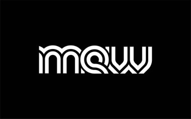 MEW Yaratıcı Eşsiz Modern Harf Logosu Tasarımı. Benzersiz bir harf dizaynına sahip stilize logo, soyut minimalist estetik ve modern cazibe sunar.