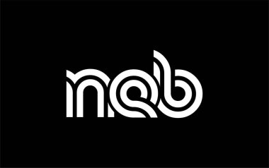 NEB Yaratıcı Eşsiz Modern Harf Logosu Tasarımı. Benzersiz bir harf dizaynına sahip stilize logo, soyut minimalist estetik ve modern cazibe sunar.