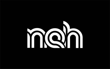 NEH Yaratıcı Eşsiz Modern Harf Logosu Tasarımı. Benzersiz bir harf dizaynına sahip stilize logo, soyut minimalist estetik ve modern cazibe sunar.