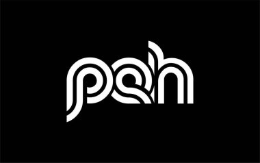 PEH Yaratıcı Eşsiz Modern Harf Logosu Tasarımı. Benzersiz bir harf dizaynına sahip stilize logo, soyut minimalist estetik ve modern cazibe sunar.
