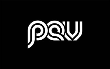 PEV Yaratıcı Eşsiz Modern Harf Logosu Tasarımı. Benzersiz bir harf dizaynına sahip stilize logo, soyut minimalist estetik ve modern cazibe sunar.