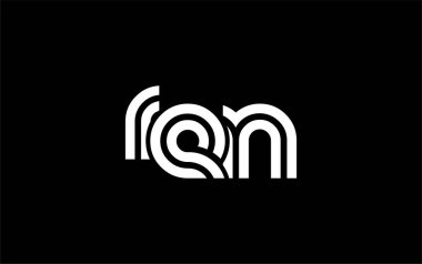 REN Yaratıcı Eşsiz Modern Harf Logosu Tasarımı. Benzersiz bir harf dizaynına sahip stilize logo, soyut minimalist estetik ve modern cazibe sunar.