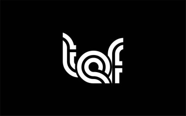 TEF Yaratıcı Eşsiz Modern Harf Logosu Tasarımı. Benzersiz bir harf dizaynına sahip stilize logo, soyut minimalist estetik ve modern cazibe sunar.