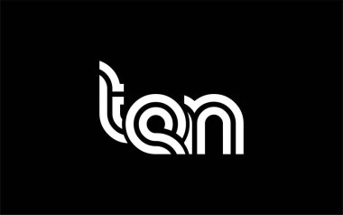 TEN Yaratıcı Eşsiz Modern Harf Logosu Tasarımı. Benzersiz bir harf dizaynına sahip stilize logo, soyut minimalist estetik ve modern cazibe sunar.