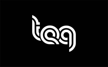 TEQ Yaratıcı Eşsiz Modern Harf Logosu Tasarımı. Benzersiz bir harf dizaynına sahip stilize logo, soyut minimalist estetik ve modern cazibe sunar.