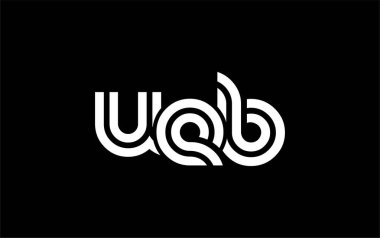 UEB Yaratıcı Eşsiz Modern Harf Logosu Tasarımı. Benzersiz bir harf dizaynına sahip stilize logo, soyut minimalist estetik ve modern cazibe sunar.