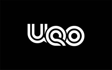 UEO Yaratıcı Eşsiz Modern Harf Logosu Tasarımı. Benzersiz bir harf dizaynına sahip stilize logo, soyut minimalist estetik ve modern cazibe sunar.