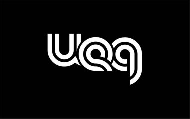 UEQ Yaratıcı Eşsiz Modern Harf Logosu Tasarımı. Benzersiz bir harf dizaynına sahip stilize logo, soyut minimalist estetik ve modern cazibe sunar.