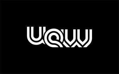 UEW Yaratıcı Eşsiz Modern Harf Logosu Tasarımı. Benzersiz bir harf dizaynına sahip stilize logo, soyut minimalist estetik ve modern cazibe sunar.