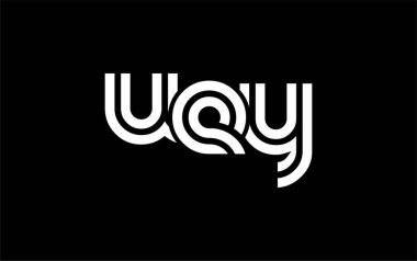 UEY Yaratıcı Eşsiz Modern Harf Logosu Tasarımı. Benzersiz bir harf dizaynına sahip stilize logo, soyut minimalist estetik ve modern cazibe sunar.