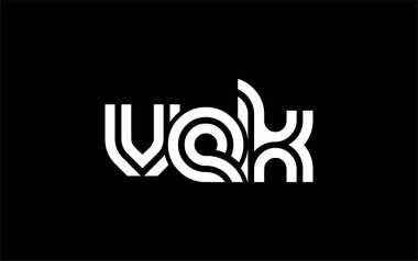 VEK Yaratıcı Eşsiz Modern Harf Logosu Tasarımı. Benzersiz bir harf dizaynına sahip stilize logo, soyut minimalist estetik ve modern cazibe sunar.