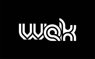 WEK Yaratıcı Eşsiz Modern Harf Logosu Tasarımı. Benzersiz bir harf dizaynına sahip stilize logo, soyut minimalist estetik ve modern cazibe sunar.
