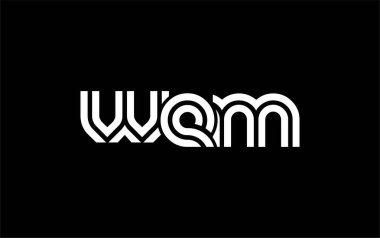 WEM Yaratıcı Eşsiz Modern Harf Logosu Tasarımı. Benzersiz bir harf dizaynına sahip stilize logo, soyut minimalist estetik ve modern cazibe sunar.