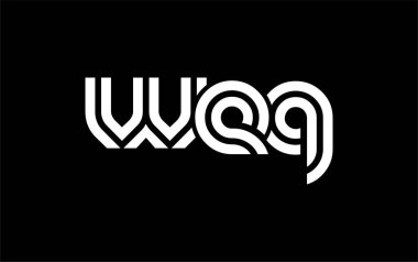 WEQ Yaratıcı Eşsiz Modern Harf Logosu Tasarımı. Benzersiz bir harf dizaynına sahip stilize logo, soyut minimalist estetik ve modern cazibe sunar.