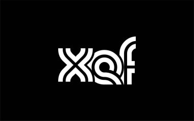 XEF Yaratıcı Eşsiz Modern Harf Logosu Tasarımı. Benzersiz bir harf dizaynına sahip stilize logo, soyut minimalist estetik ve modern cazibe sunar.