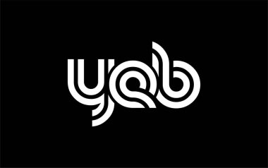 YEB Yaratıcı Eşsiz Modern Harf Logosu Tasarımı. Benzersiz bir harf dizaynına sahip stilize logo, soyut minimalist estetik ve modern cazibe sunar.