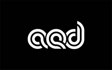 AED Yaratıcı Eşsiz Modern Harf Logosu Tasarımı. Benzersiz bir harf dizaynına sahip stilize logo, soyut minimalist estetik ve modern cazibe sunar.