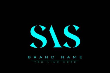 SAS soyut harf logosu tasarımı. Bu logo üç soyut harf tarafından tasarlanmıştır..