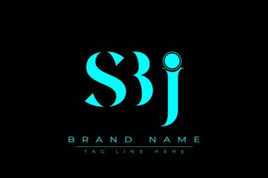 SBJ soyut harf logosu tasarımı. Bu logo üç soyut harf tarafından tasarlanmıştır..