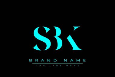SBK soyut harf logo tasarımı. Bu logo üç soyut harf tarafından tasarlanmıştır..