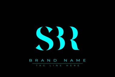 SBR soyut harf logosu tasarımı. Bu logo üç soyut harf tarafından tasarlanmıştır..