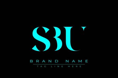 SBU soyut harf logosu tasarımı. Bu logo üç soyut harf tarafından tasarlanmıştır..