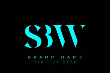 SBW soyut harf logosu tasarımı. Bu logo üç soyut harf tarafından tasarlanmıştır..