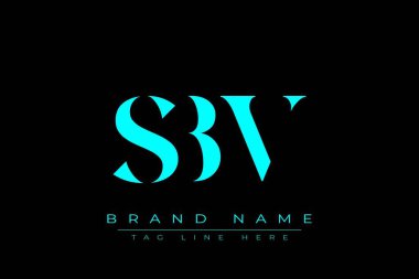SBV soyut harf logosu tasarımı. Bu logo üç soyut harf tarafından tasarlanmıştır..