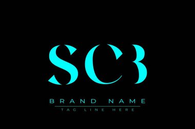 SCB soyut harf logosu tasarımı. Bu logo üç soyut harf tarafından tasarlanmıştır..