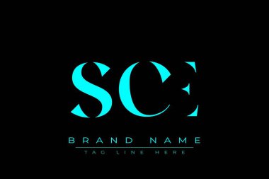 SCE soyut harf logosu tasarımı. Bu logo üç soyut harf tarafından tasarlanmıştır..