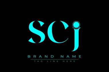 SCJ soyut harf logosu tasarımı. Bu logo üç soyut harf tarafından tasarlanmıştır..