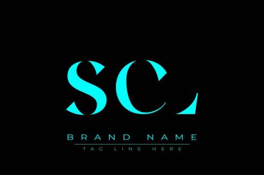 SCL soyut harf logosu tasarımı. Bu logo üç soyut harf tarafından tasarlanmıştır..