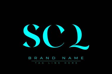 SCQ soyut harf logosu tasarımı. Bu logo üç soyut harf tarafından tasarlanmıştır..