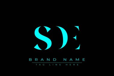 SDE soyut harf logosu tasarımı. Bu logo üç soyut harf tarafından tasarlanmıştır..