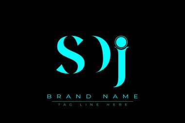 SDJ soyut harf logosu tasarımı. Bu logo üç soyut harf tarafından tasarlanmıştır..