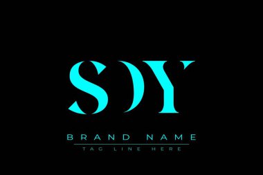 SDY soyut harf logosu tasarımı. Bu logo üç soyut harf tarafından tasarlanmıştır..
