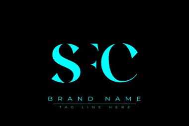 SFC soyut harf logosu tasarımı. Bu logo üç soyut harf tarafından tasarlanmıştır..