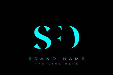 SFD soyut harf logosu tasarımı. Bu logo üç soyut harf tarafından tasarlanmıştır..