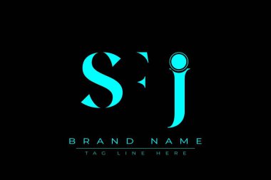 SFJ soyut harf logosu tasarımı. Bu logo üç soyut harf tarafından tasarlanmıştır..