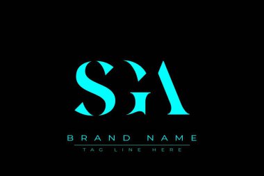SGA soyut harf logosu tasarımı. Bu logo üç soyut harf tarafından tasarlanmıştır..