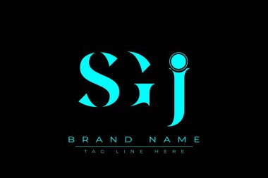 SGJ soyut harf logosu tasarımı. Bu logo üç soyut harf tarafından tasarlanmıştır..